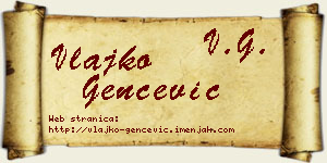 Vlajko Genčević vizit kartica